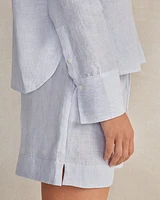 Linen Striped Boxy Shirt