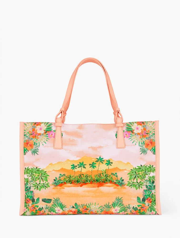 Sunset Horizon Canvas Tote