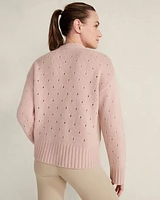 Cashmere Pointelle Cardigan