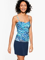 Cabana Life® Twist Front Tankini - Beach Palm