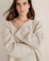 Cashmere Cable Knit Crewneck Sweater