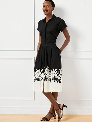 Bicolor Poppy Poplin Shirtdress