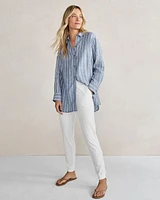 Linen Striped Oversized Shirt