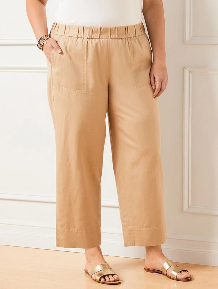 Pull-On Wide Leg Crops