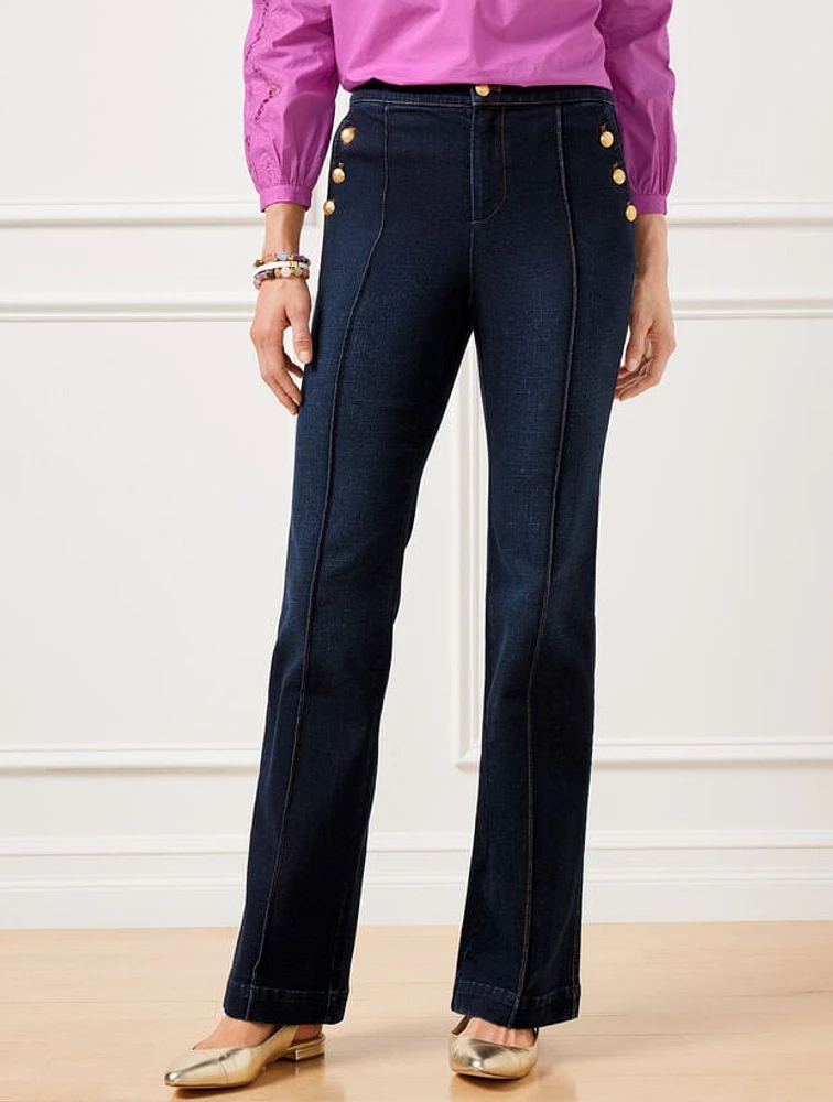 Sailor Flare Leg Jeans - Lillia Wash