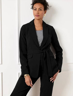 Easy Travel Tie Waist Blazer