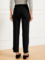 Talbots Hampshire Straight Ankle Pants - Double Cloth With Bow