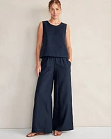 Linen Wide-Leg Pants