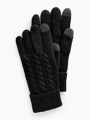 Soft Cable Knit Gloves