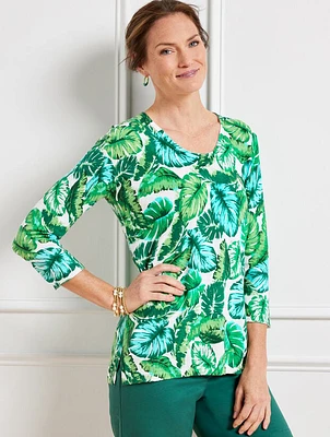 V-Neck Pullover - Isle Fronds