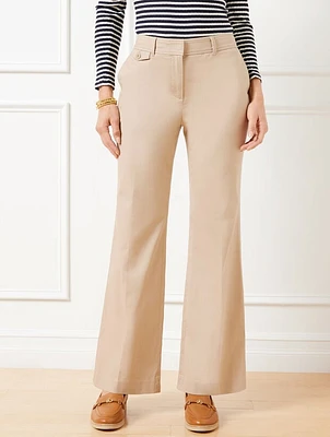 Flare Leg Twill Pants