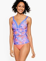 Cabana Life® Embroidered Tankini - Majorca Reef