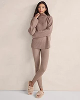 V-Rib Mockneck Sweater