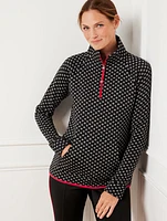 Fleeceback Half-Zip Pullover - Mini Diamond Geo