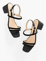 Maya Beaded Block Heel Sandals