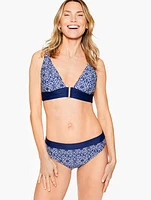 Aqua Club V-Neck Bikini Top - Ibiza Tile