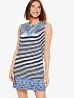 Cabana Life® Embroidered Cover-Up Tunic - Stripe