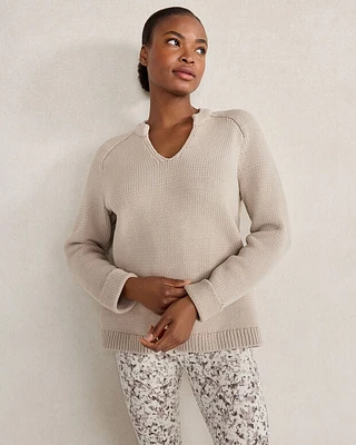 Split-Neck Sweater