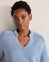 Split-Neck Sweater