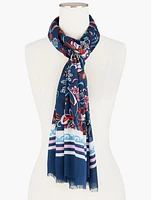 Beautiful Floral Oblong Scarf