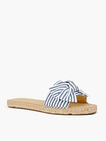 Illysa Bow Espadrille Slide Sandals