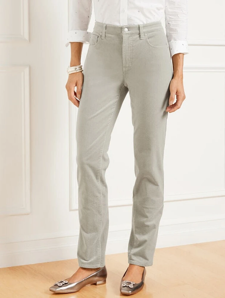 Sparkle Stretch Corduroy Straight Leg Pants