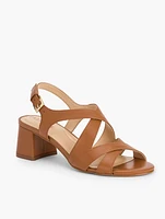 Millie Straps Nappa Block Heel Sandals