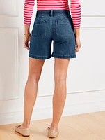 Patch Pocket Denim Shorts - Winslow Wash