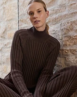 Organic Cotton Rib Knit Turtleneck