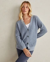 Cashmere Shaker Stitch Plaited Cardigan