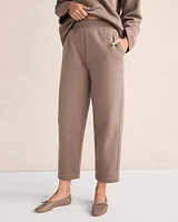 Luxe Fleece Barrel-Leg Pants