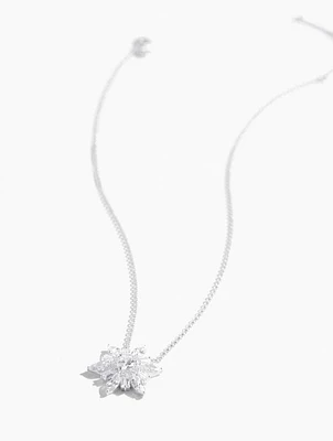 Sterling Silver Snowflake Pendant Necklace