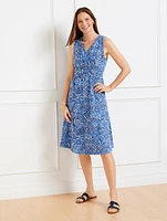 Nantucket Slub Sleeveless Dress - Bandana Paisley