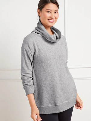 Featherweight Fleece Cowl-Neck Pullover