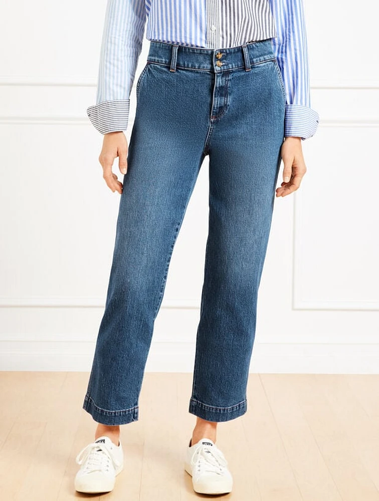 Straight Ankle Jeans - Sydney Wash