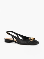 Sutton Link Slingback Nappa Flats