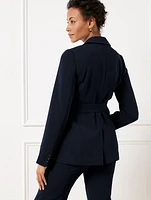 Easy Travel Tie Waist Blazer