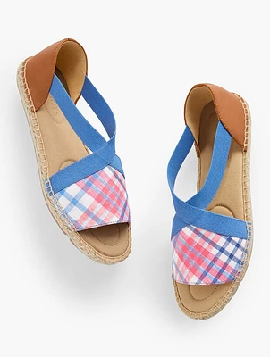 Illysa Espadrille Sandals - Paradise Plaid