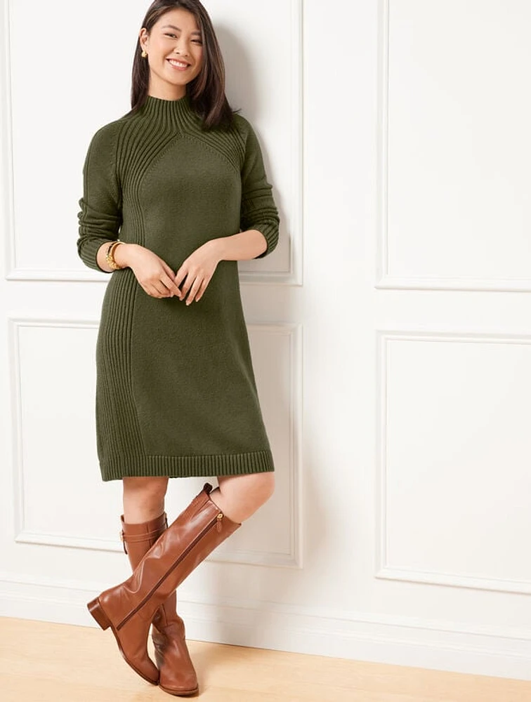 Mockneck Sweater Dress