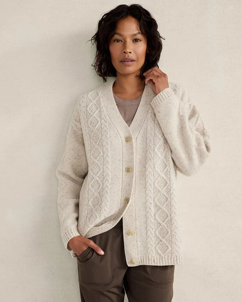 Cashmere Cable Knit Cardigan