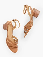 Mimi Vachetta Leather Ankle Strap Sandals