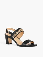 Paulina Chain Soft Nappa Sandals