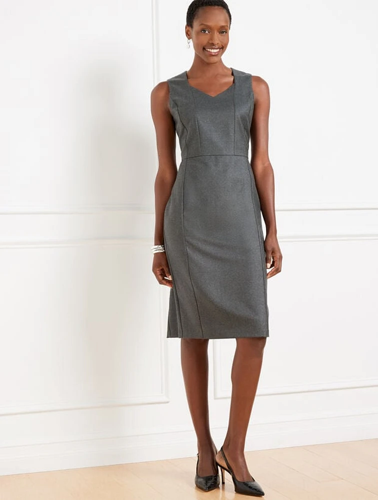 Luxe Italian Flannel Sheath Dress