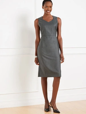 Luxe Italian Flannel Sheath Dress