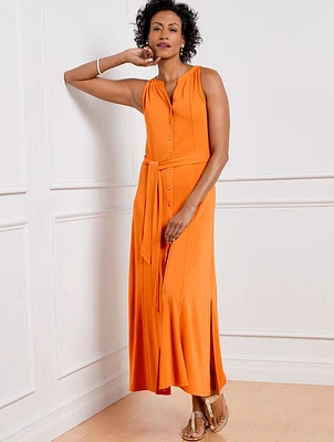 Jersey Maxi Shirtdress