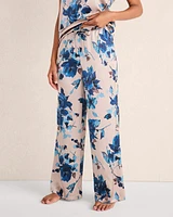 Washable Silk Brushed Floral Pajama Pants