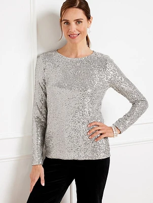 Sequin Crewneck Tee