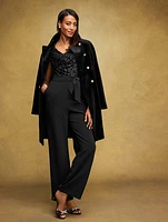 Luxe Bonded Velvet Coat