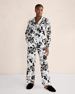 Organic Cotton Poplin Modern Floral Pajama Set