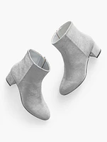 Pardo Velvet Block Heel Booties